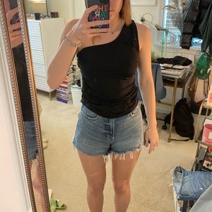 Free people size medium one shoulder ruched top!